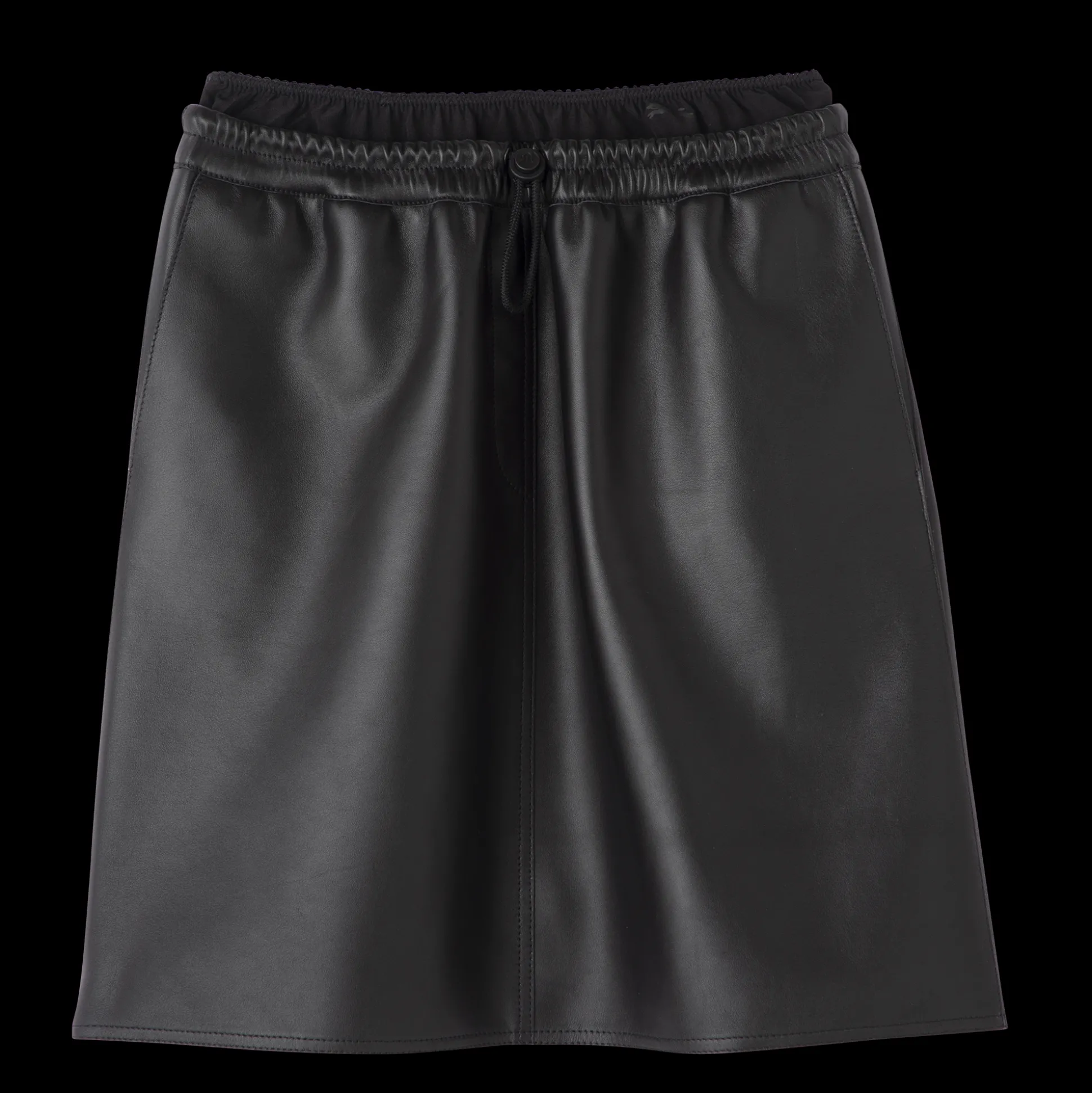 Kurzer Lederrock Mit Gürtel-Patch*Longchamp Fashion
